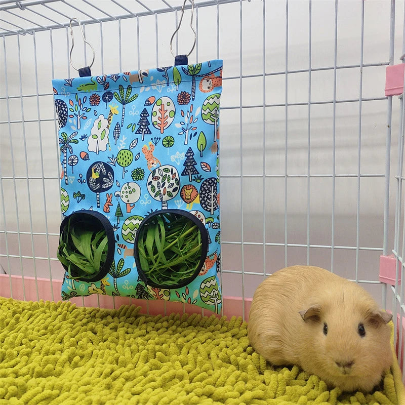 Bunny & Guinea Pig Hay Bag Hanging Pouch Feeder